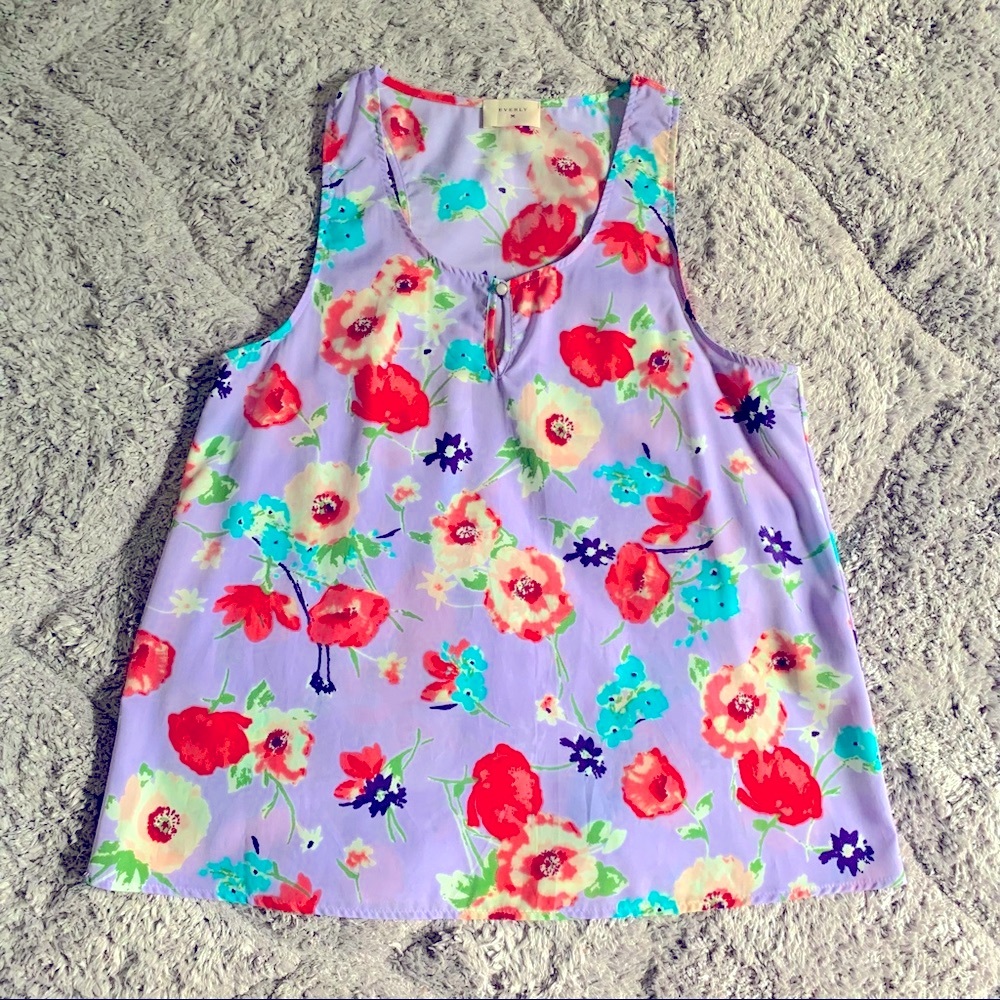 Everly Lavender Floral Blouse